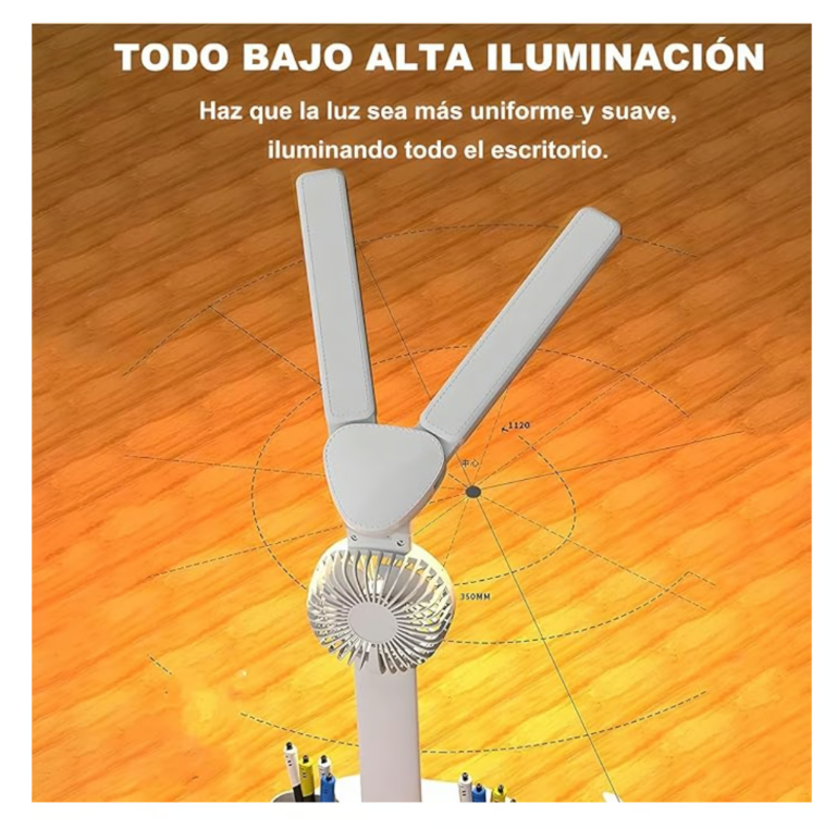 LÁMPARA LED CON VENTILADOR