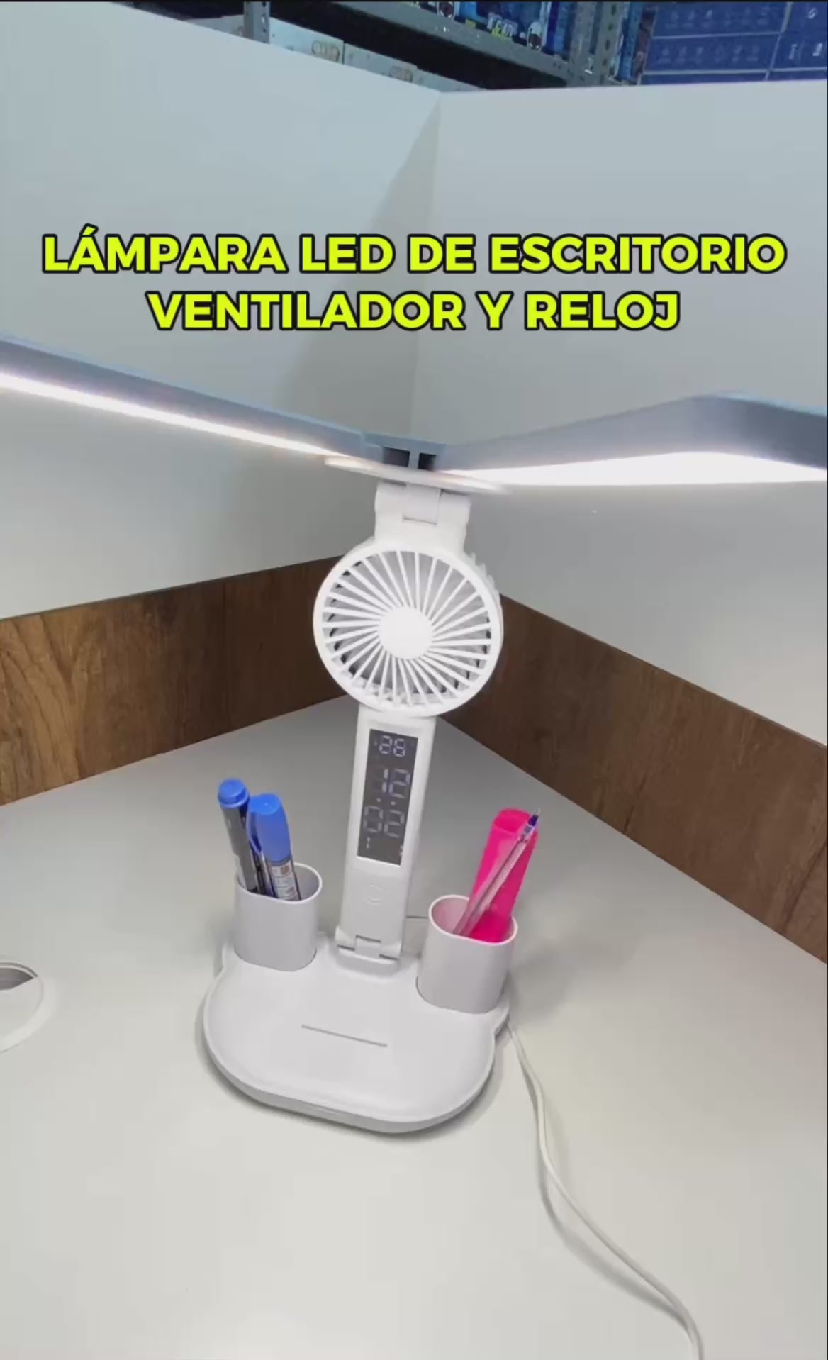 LÁMPARA LED CON VENTILADOR